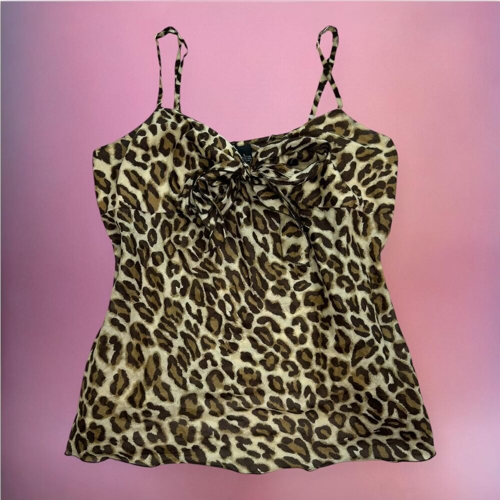 Y2K leopard print 100% cotton cami